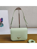 Prada Brushed Leather Shoulder Bag 1BD308 Green 2021