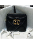 Chanel 19 Lambskin Card Holder Black 2021