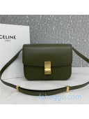 Celine Medium Classic Bag in Box Calfskin 8007 Olive Green 2020 (Top quality)