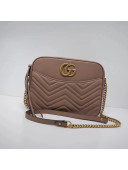 Gucci GG Marmont Matelassé Medium shoulder Bag 443499 Nude