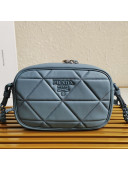 Prada Spectrum Quilted Shoulder Bag 1BH141 Blue 2021