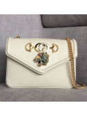 Gucci Leather Rajah Small Shoulder Bag 537243 White 2018