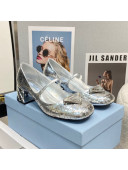 Prada Metallic Leather Pumps with 5.5cm Heel Silver 2022