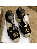 Gucci Knit Platform Wedge Espadrilles Black 2019