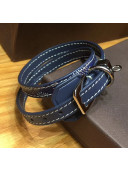 Goyard Edmond Leather Strap Bracelet Royal Blue 2020