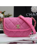 Chanel Denim Mini Messenger Bag AS2465 Pink 2021