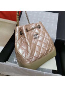 Chanel Iridescent Aged Calfskin Gabrielle Backpack A94502 Pink 2019