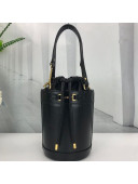 Gucci Horsebit 1955 Leather Small Bucket Bag 637115 Black 2020