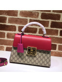 Gucci Padlock GG Supreme Canvas Top Handle Bag ‎453188 Beige/Red 2020