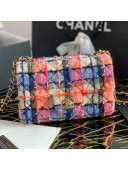 Chanel Tweed Classic Mini Flap Bag A69900 Orange/Blue/Pink 2020