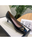 Gucci Patent Leathe Pumps 5cm with Horsebit Black 2021