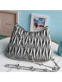 Miu Miu Matelasse Nappa Leather Shoulder Bag 5BH189 Silver 2021