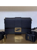 Fendi Men's Baguette Graind Leather Medium Shoulder Bag/Belt Bag Black 2019