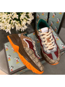 Gucci Rhyton GG Supreme Multicolor Burgundy/Orange Sneakers 2020