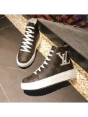 Louis Vuitton Monogram Canvas Wool Short Sneaker Boots Brown 2020