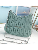 Miu Miu Matelasse Nappa Leather Shoulder Bag 5BH189 Green 2021