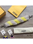 Fendi Strap You Tow-tone Mink Fur Short Strap Yellow/Grey 2018