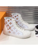 Louis Vuitton Tattoo Monogram Leather High-top Sneakers White 2019 (For Women and Men)