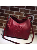 Gucci Soho Calfskin Tote Bag 408825 Burgundy 2020