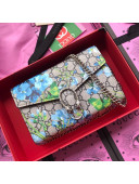 Gucci Dionysus GG Supreme Flora Chain Wallet 401231 Blue 2021