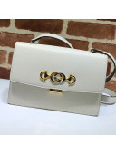 Gucci Zumi Grainy Leather Small Shoulder Bag 576388 White 2019