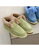 Loro Piana Suede and Cashmere High-Top Loafers Green 2021 1118104