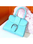 Delvaux Brillant Mini Rodéo in Grained Calfskin Bag Turquoise Blue 2020