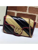 Gucci GG Diagonal Marmont Super Mini Bag 574969 Beige/Black 2019