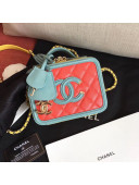 Chanel Small Vanity Case Handbag Red/Blue/Yellow 2019