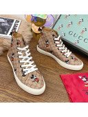 Gucci x Disney GG High top Sneakers Brown 2020 (For Women and Men)