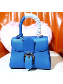 Delvaux Brillant Mini Rodéo in Grained Calfskin Bag Blue 2020