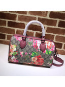 Gucci GG Canvas Flower Boston Bag 409529 Red