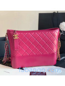 Chanel Quilted Aged Calfskin Gabrielle Medium Hobo Bag AS1521 Pink 2020