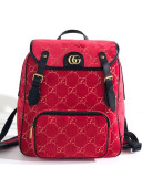 Gucci Small GG Velvet Backpack 574942 Red 2019