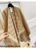 Fendi Karl Wool Cashmere Cape Beige 2021 110424