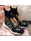 Dior Walk'n'Dior Oblique Canvas High-top Lace-up Sneaker Black 2019