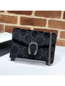 Gucci Dionysus GG Velvet Mini Chain Wallet 401231 Black 2018