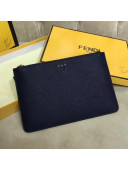 Fendi Roma Calfskin Clutch Green/Navy Blue 2019