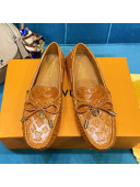 Louis Vuitton Gloria Monogram Leather Flat Loafer Brown 2021