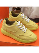 Hermes Turn Stitch Leather Sneaker Yellow 2019