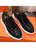 Hermes Turn Stitch Leather Sneaker Black 2019