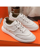 Hermes Turn Stitch Leather Sneaker White 2019