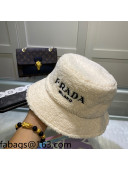 Prada Shearling Bucket Hat White 2021 110514