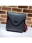 Gucci GG Supreme Flap Messenger Bag 599521 Black