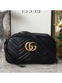 Gucci GG Marmont Matelassé Small Camera Shoulder Bag 447632 Black