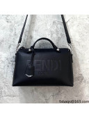 Fendi By The Way Medium Boston Bag in Calfskin Black 2021