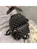 Valentino Rockstud Spike Mini Backpack 1063 Black/Gold 2022