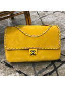 Chanel x Pharrell Oversize Suede Flap Bag Yellow 2019