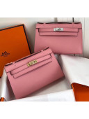 Hermes Mini Kelly 22 Clutch Bag in Epsom Leather(Half Handmade) Pink