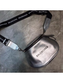 Balenciaga Calfskin Everyday Strap Crossbody Bag Silver 2018